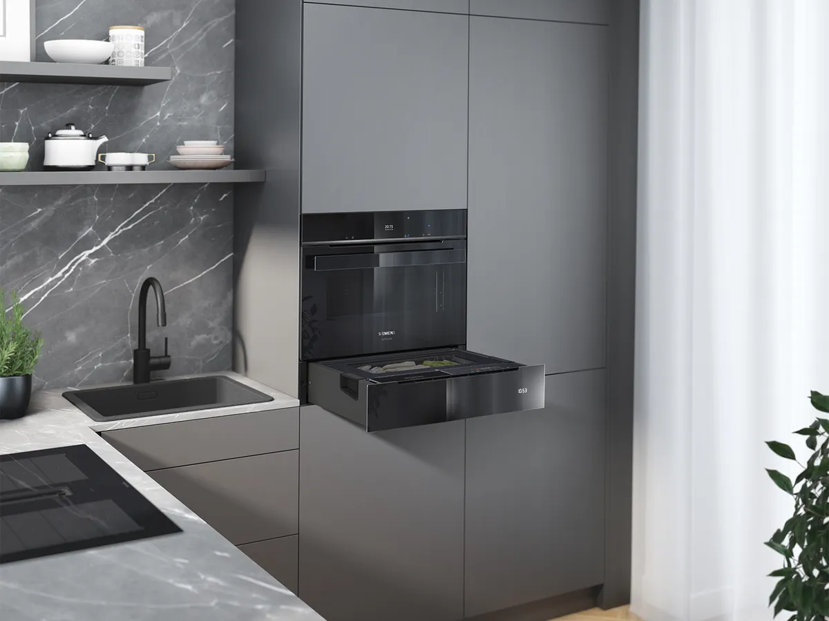 Siemens stoomlade bij vandenBerg keukens